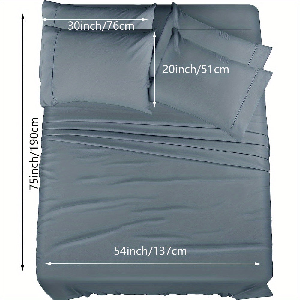 Luxury Fitted Sheet Set with Wrinkle and Stain Resistant Deep Pocket Bedding for Bedroom or Hotel