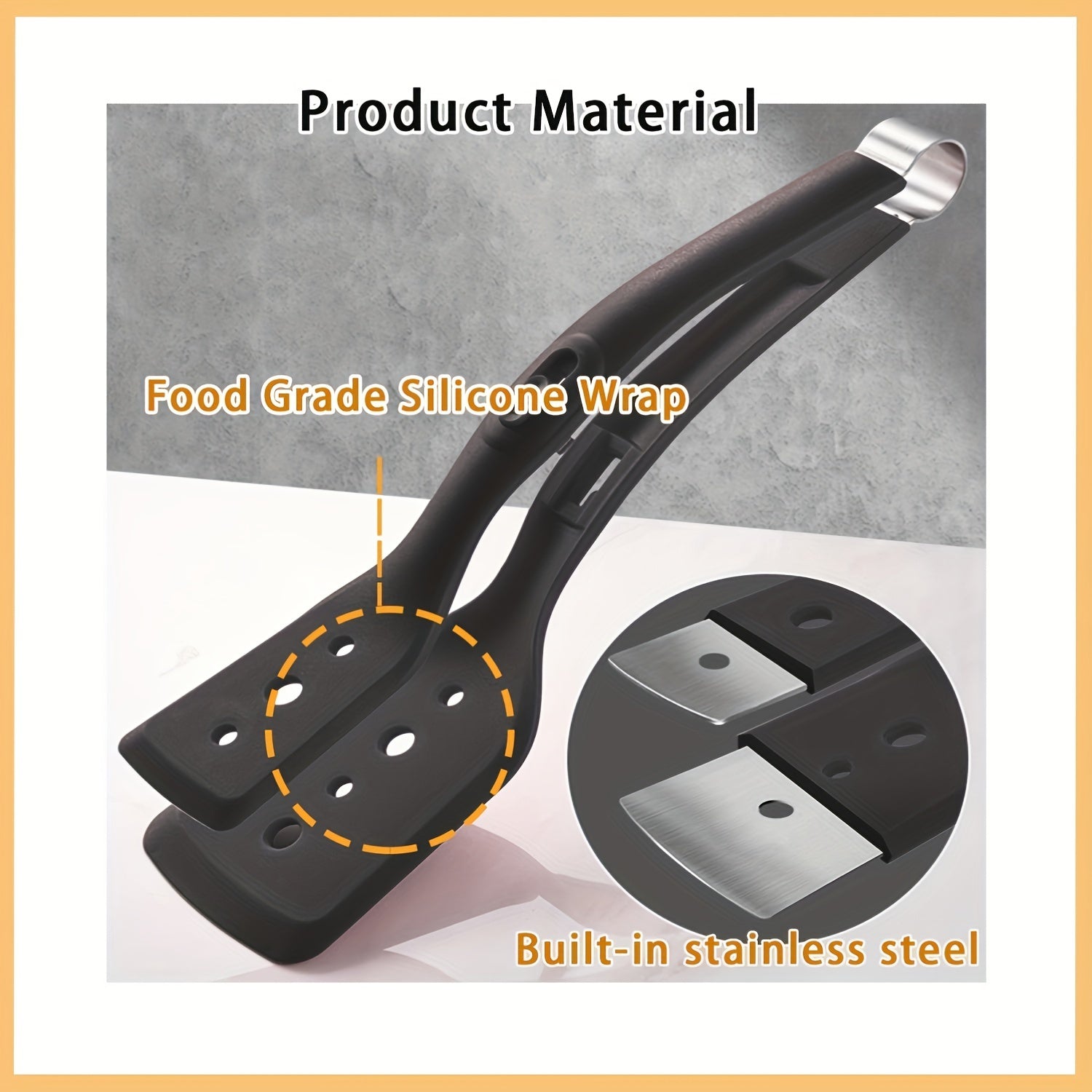 Multi-Purpose Stainless Steel and Silicone Cooking Tongs Heat Resistant Adjustable Kitchen Utensil