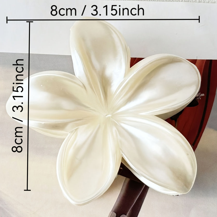 Women's Acrylic Flower Hair Claw Large Floral Hair Accessory for Daily Wear