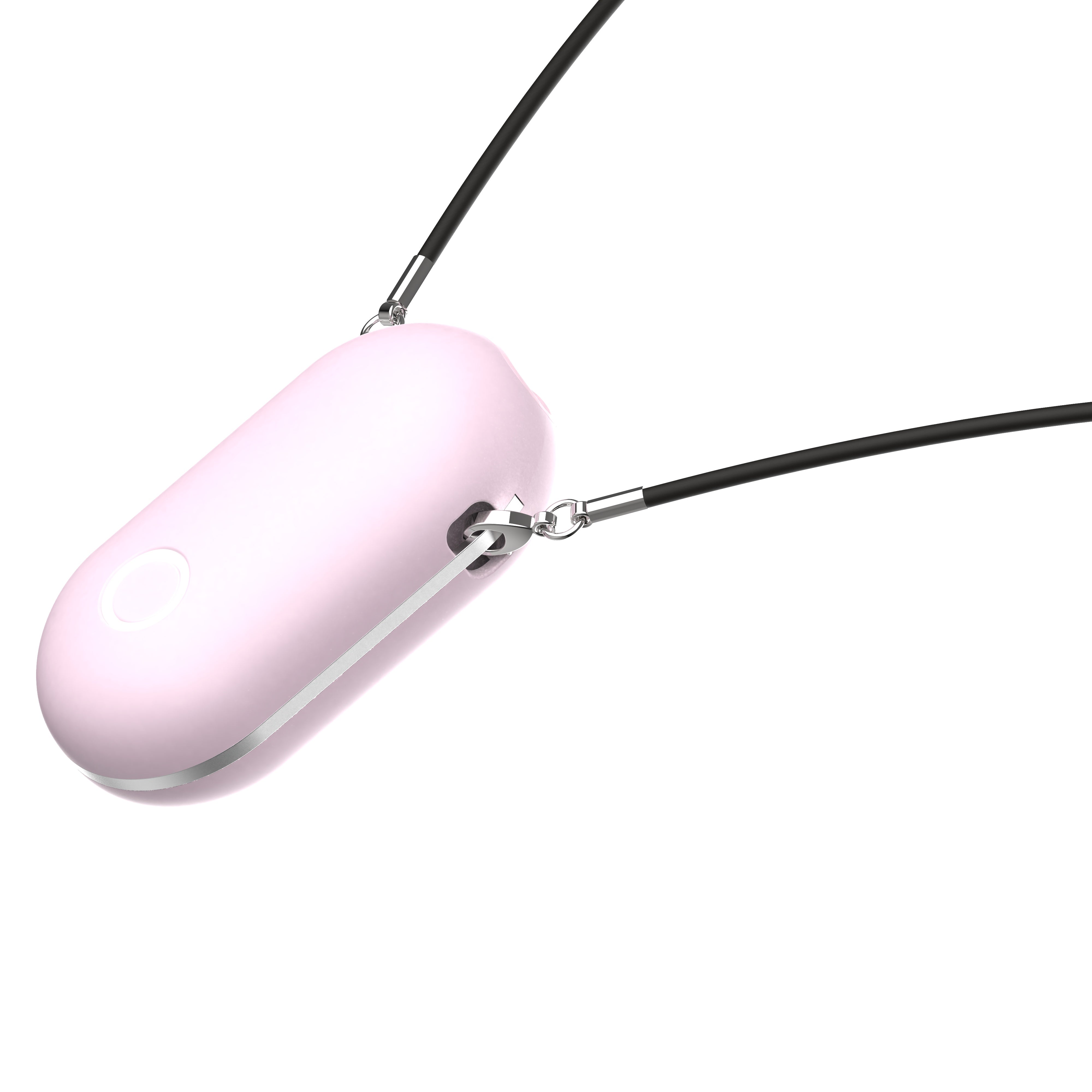 Wearable Air Purifier Necklace Rechargeable Ionic Negative Air Cleaner for Travel Home Car Pink White