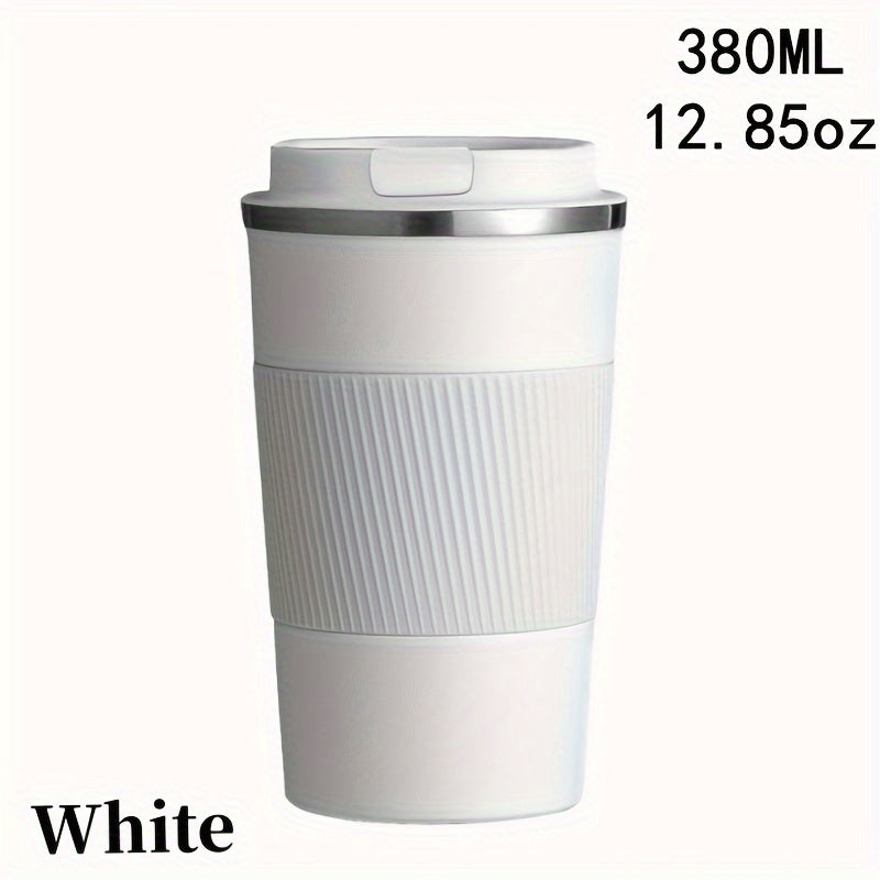 Taza de viaje de acero inoxidable 12.85oz 17.25oz con aislamiento al vacío, a prueba de fugas y sin derrames