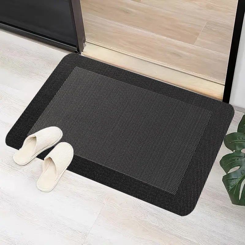 Non-Slip Polyester Doormat Waterproof 1.1cm Thick for Kitchen Entryway