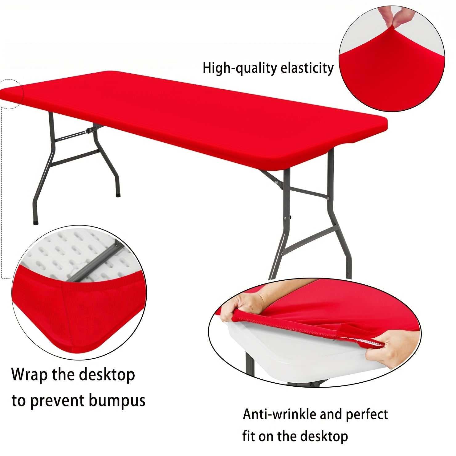 Rectangular Polyester Table Cover for Events, Washable and Versatile