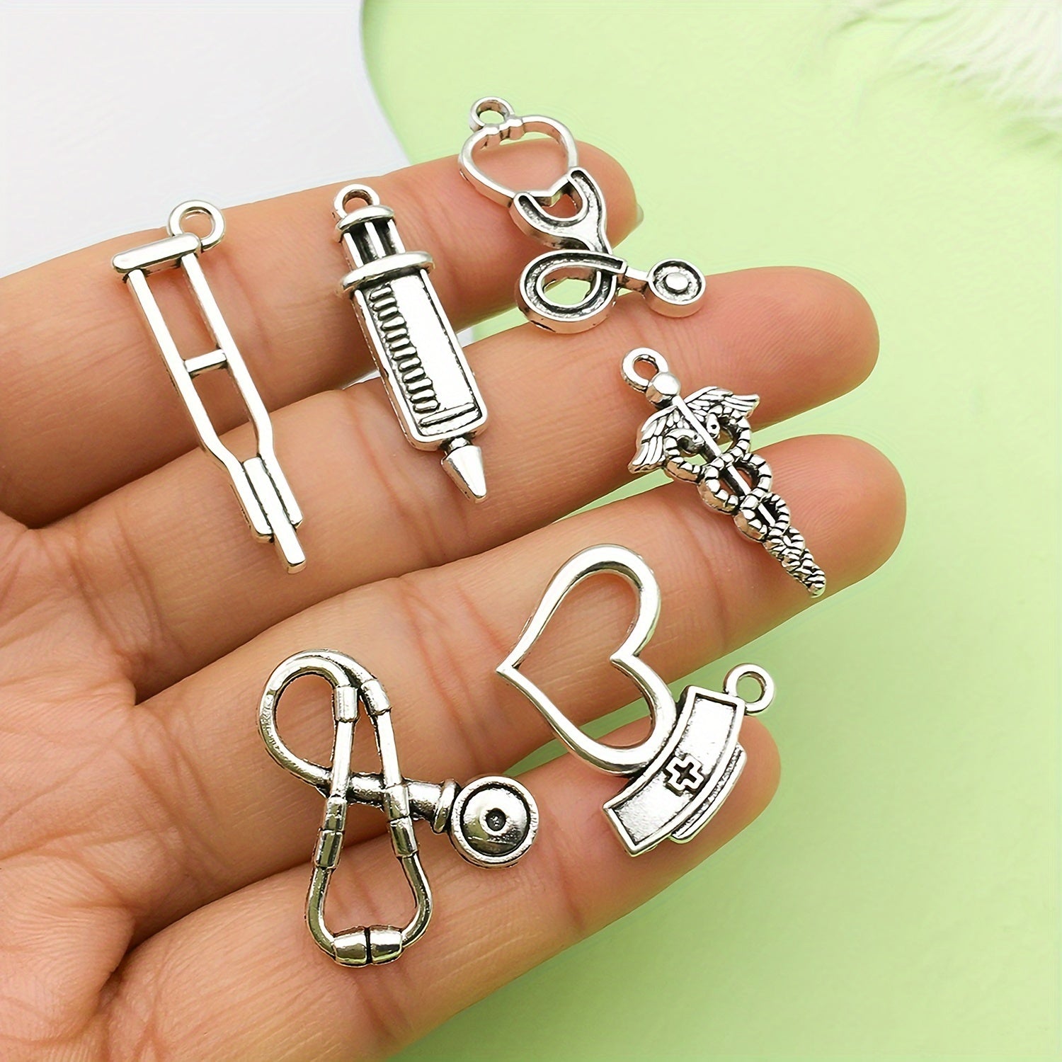 Set of 40 Nurse Charms Medical Pendant Jewelry for DIY Necklace and Bracelet Crafts