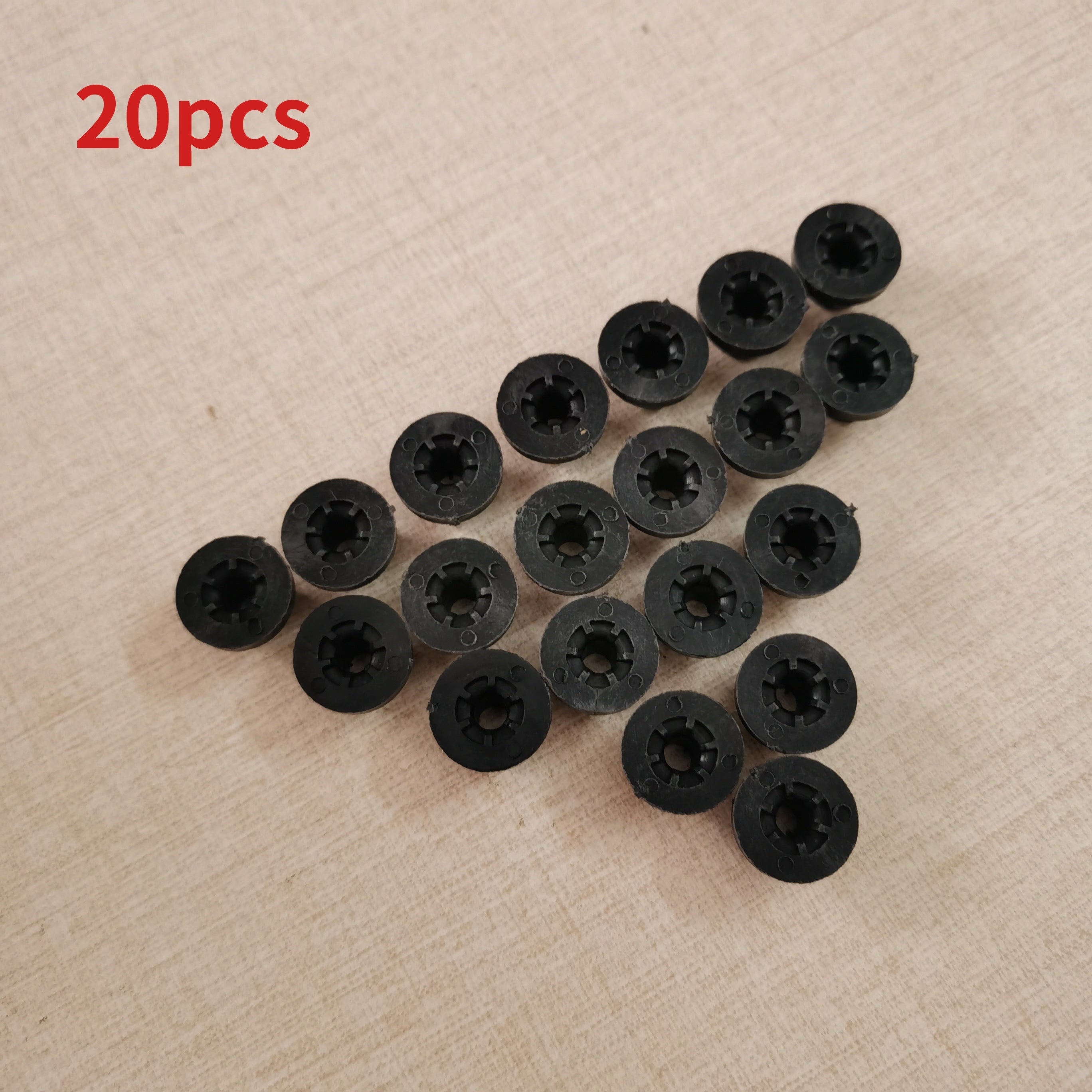 20 Pcs Auto Car Plastic Body Nut Flange Clips Black for BMW Mercedes Benz