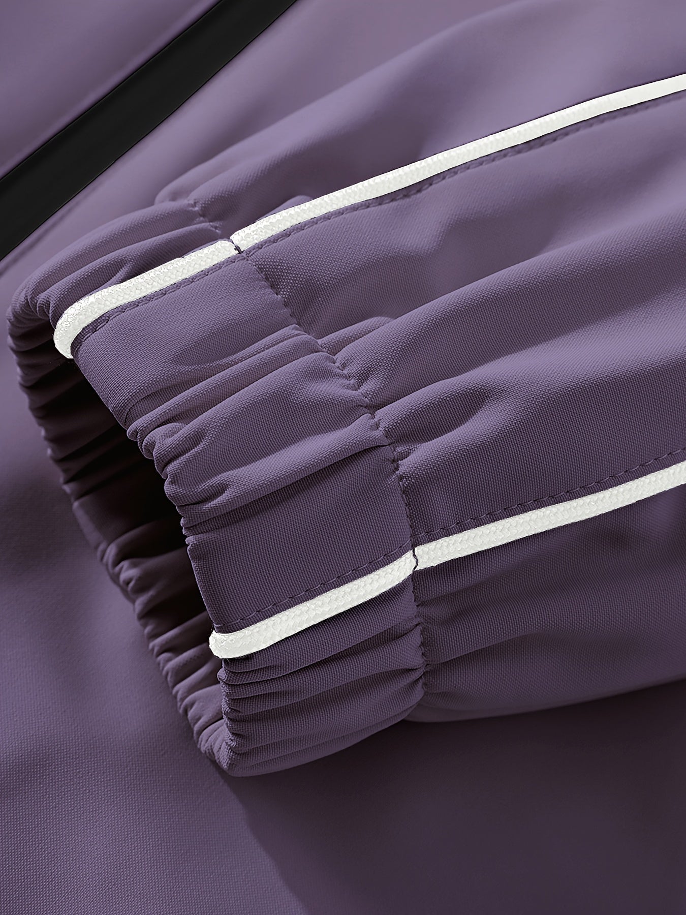 Men's Casual 2-Piece Outfit Zip Jacket and Drawstring Pants Polyester Spring Fall