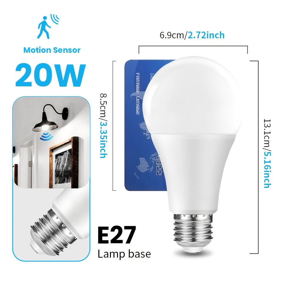 10 Pack LED Bulbs with PIR Motion Sensor 20W E27 Cool White Warm White
