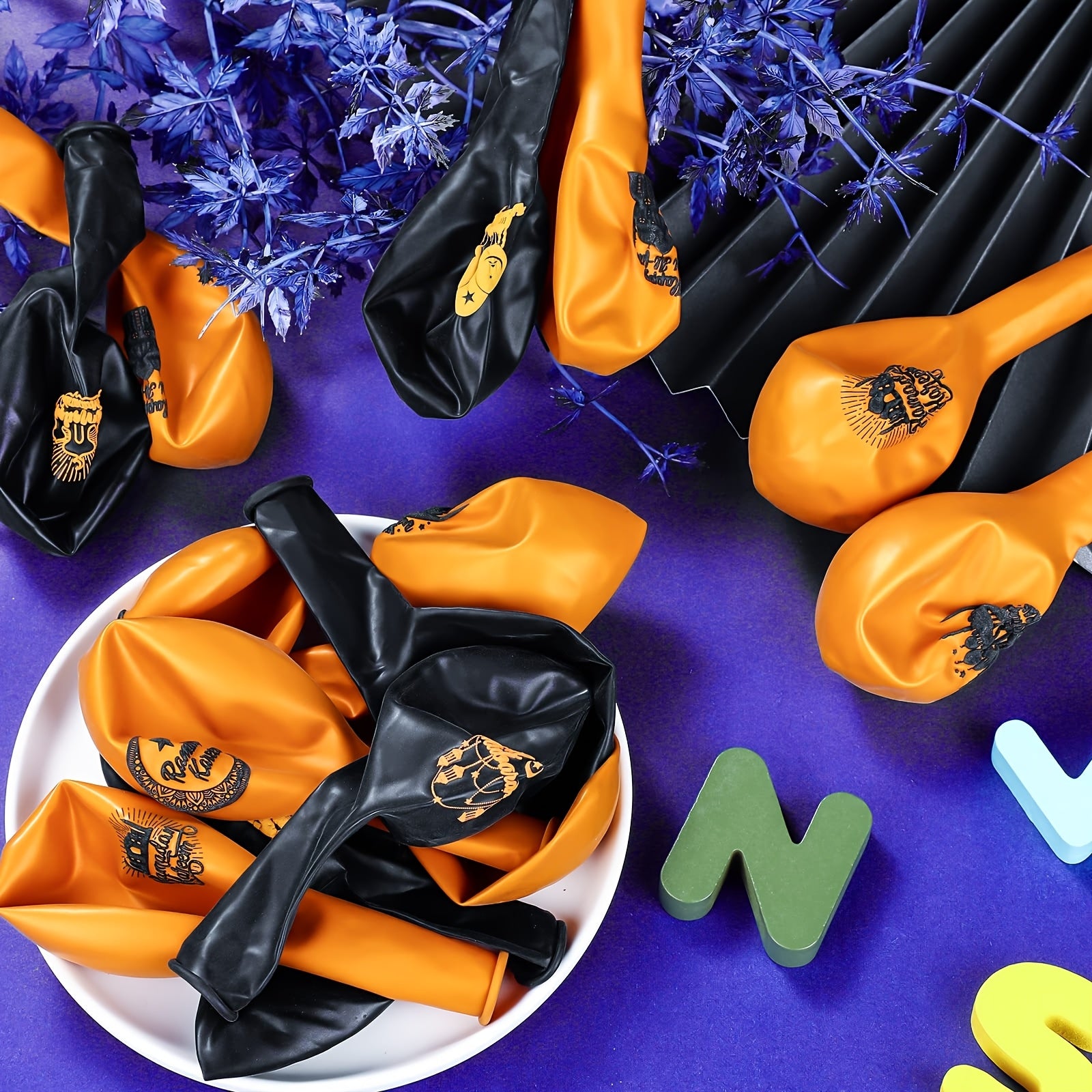 30pcs Black and Gold Latex Ramadan Mubarak Balloons for Eid Celebration Indoor Outdoor