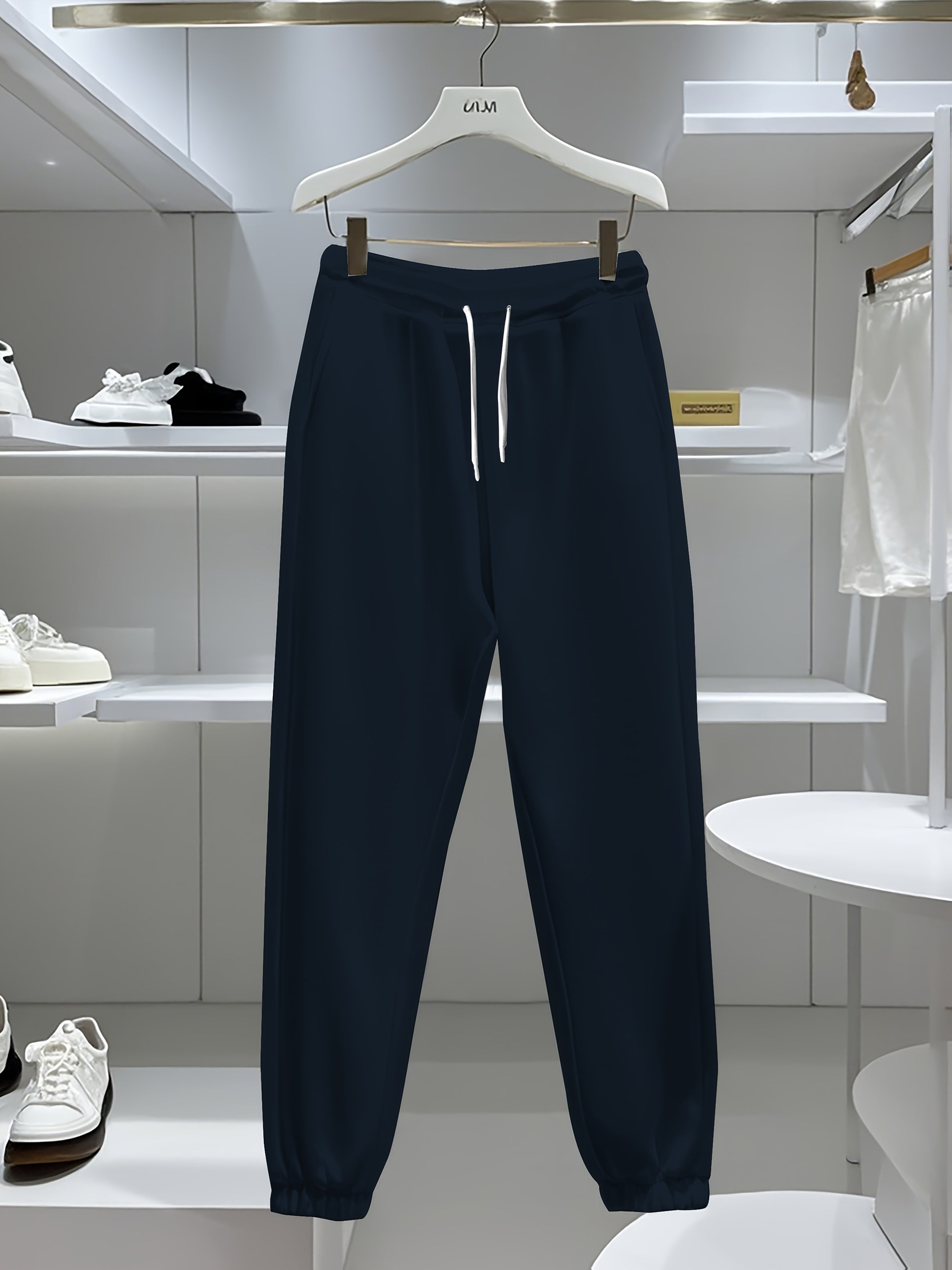 Plus Size Men's Ombre Sweatsuit Set with Crew Neck T-Shirt and Drawstring Pants