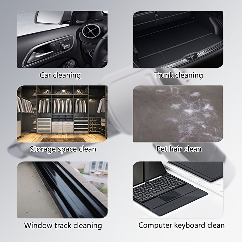 Беспроводный автомобильный пылесос с мощной всасывающей силой, перезаряжаемый, ручной, портативный, тихий