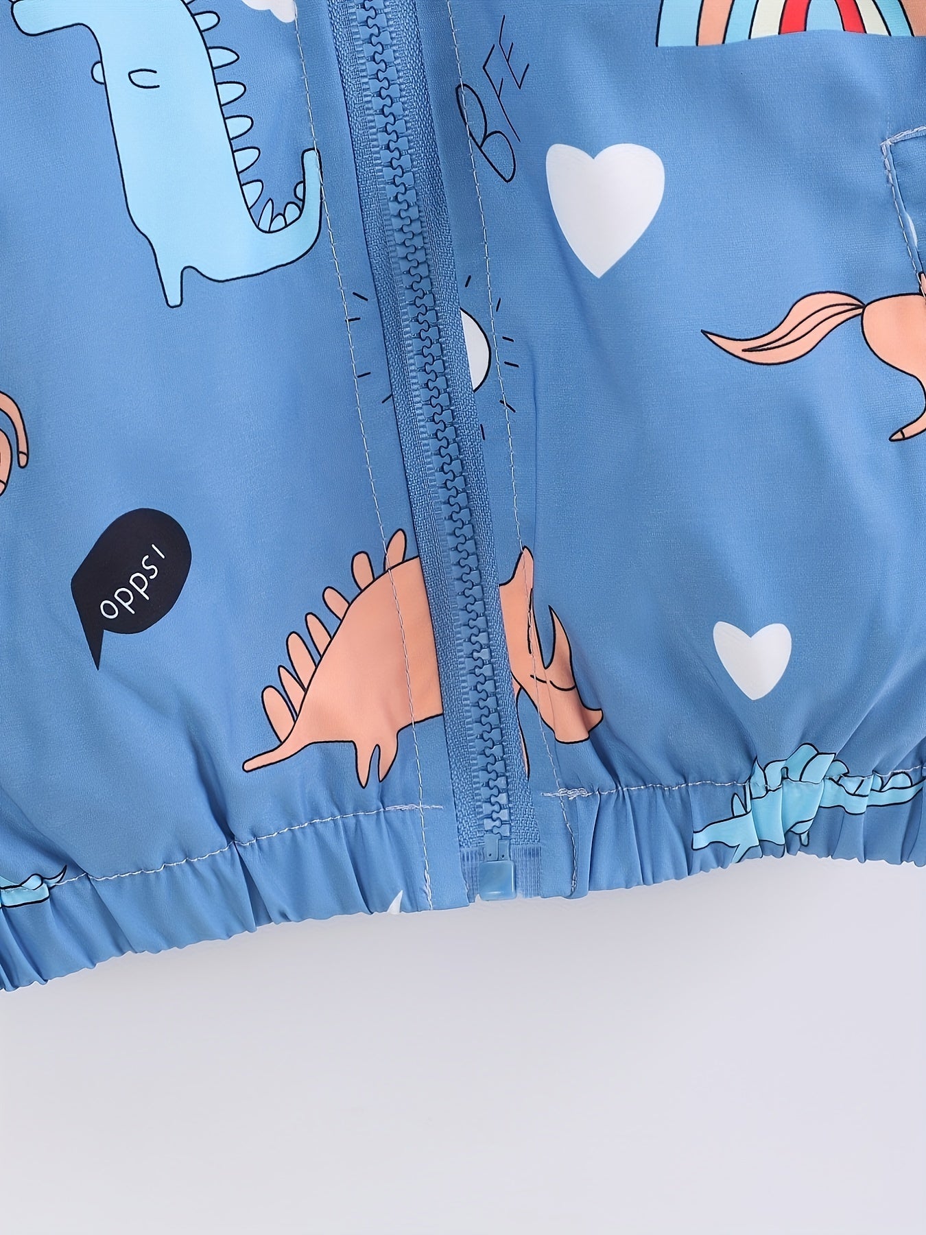 Мужская куртка с капюшоном с принтом мультяшного динозавра и радуги, длинный рукав, застежка-молния, верхняя одежда