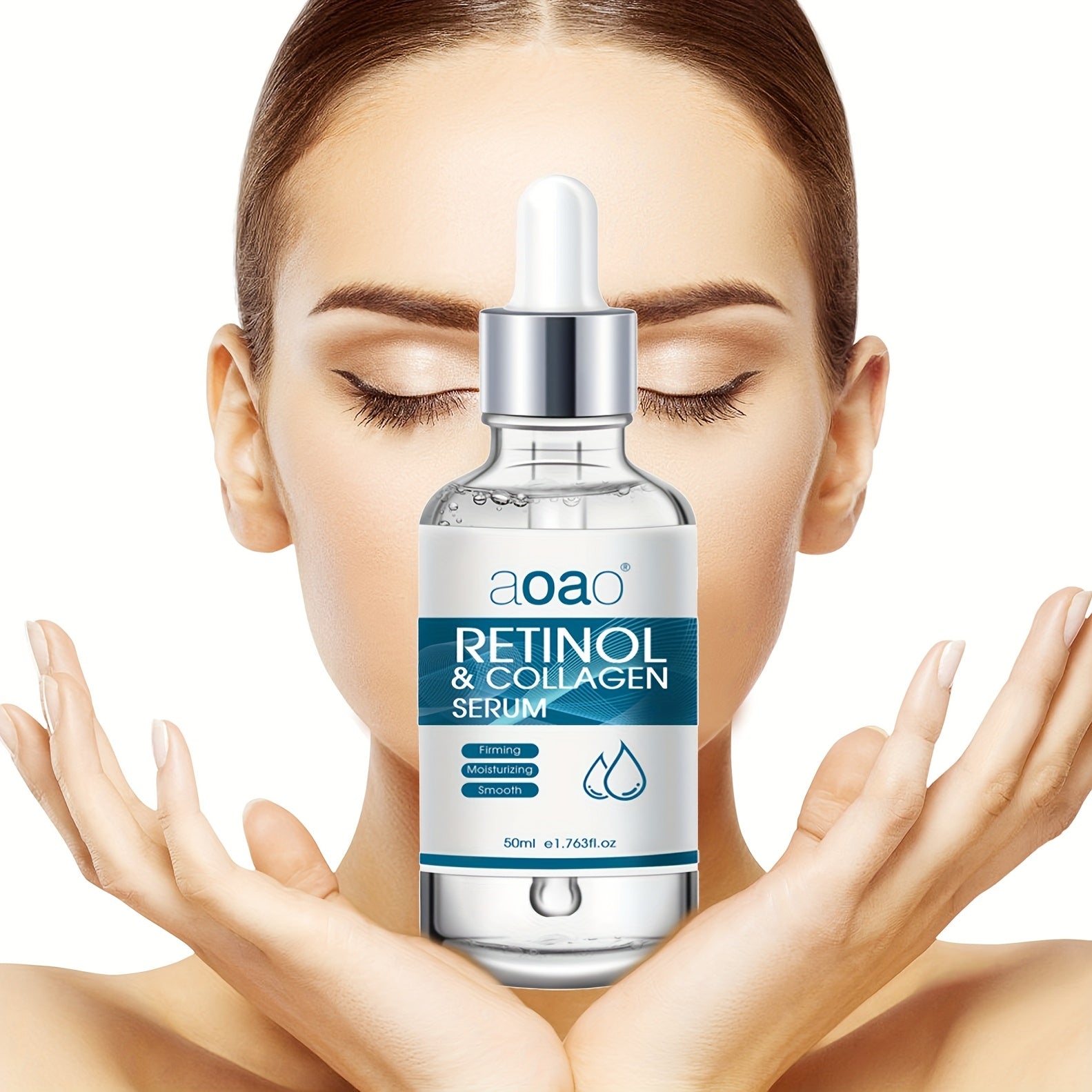 Unisex Facial Serum with Retinol Collagen Hyaluronic Acid Moisturizing Alcohol-Free