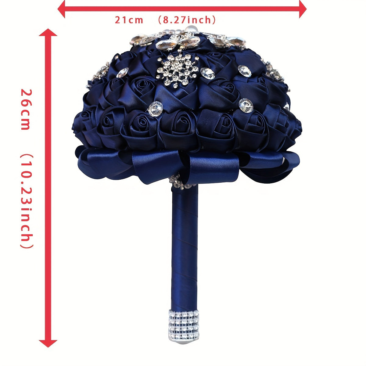 Handcrafted Rose Bridal Bouquet Satin Flowers for Weddings and Parties