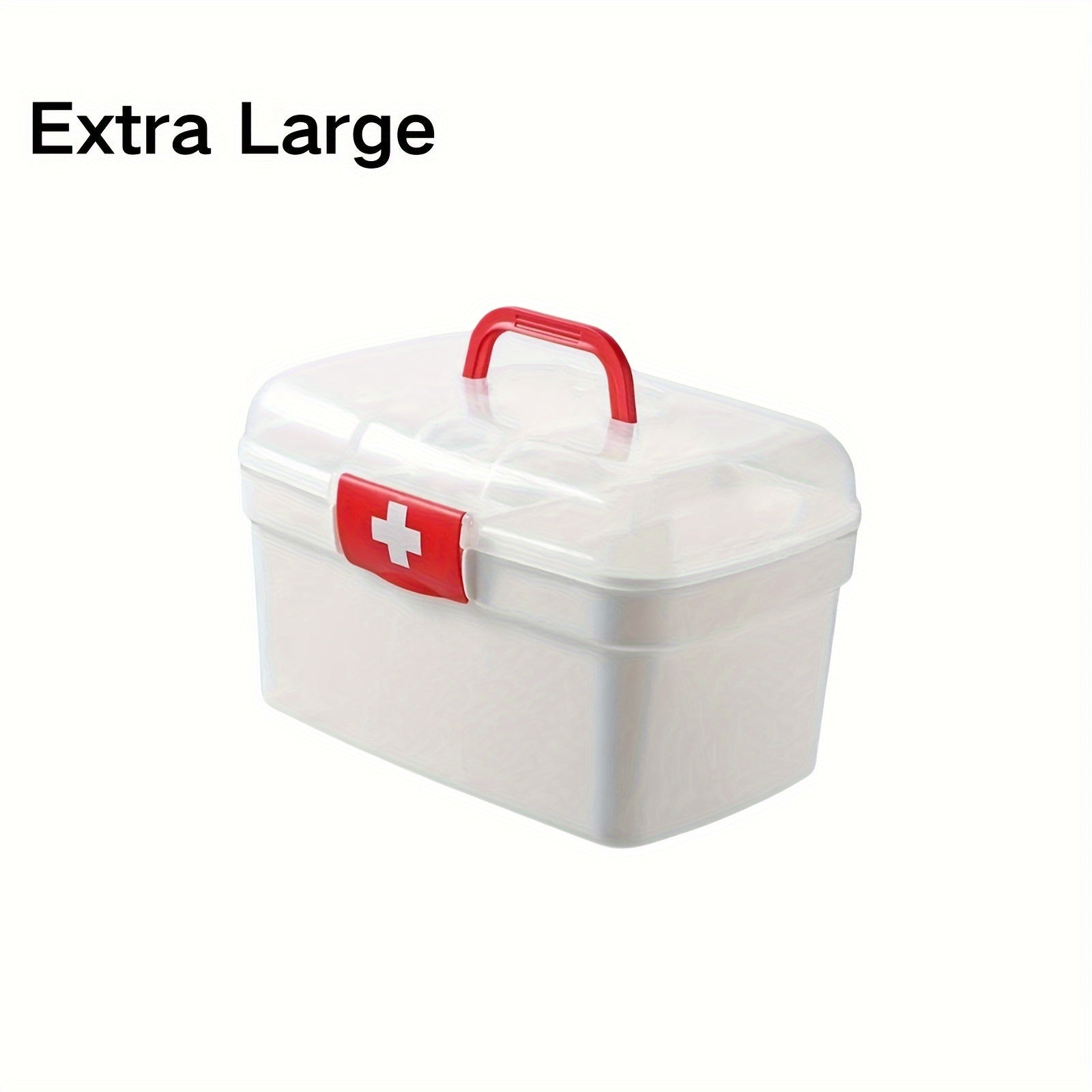 Large Capacity Portable Medicine Organizer Multi-Compartment First Aid Kit