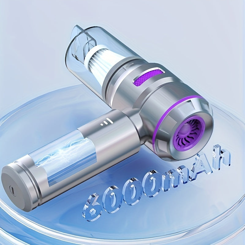 Aspiradora inalámbrica de mano para coche con alta potencia de succión y display de cubo de polvo