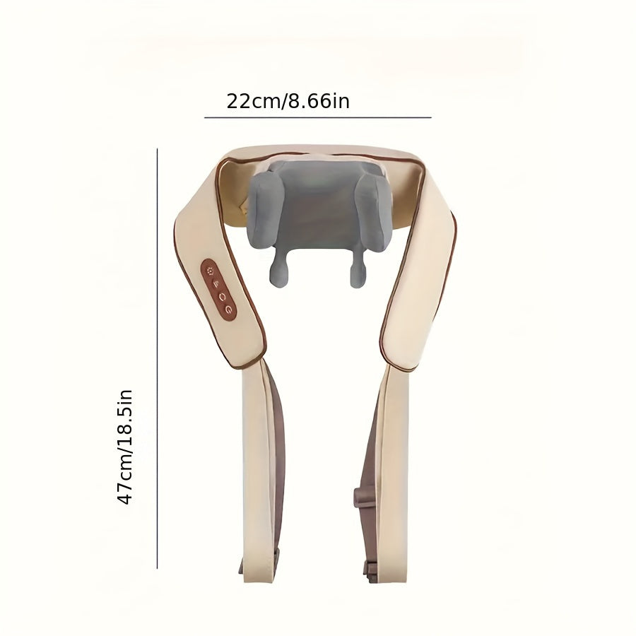 Heated Shoulder Neck Massager USB Rechargeable with Heating for Home Office Travel