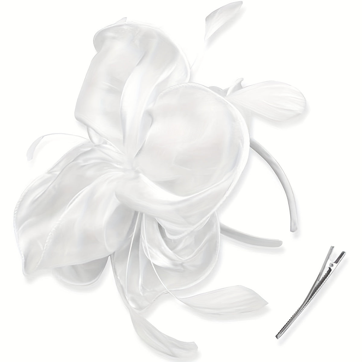 Sombrero fascinator de estilo 1950 para mujer, flor sin plumas, diadema para el cabello, fiesta de té, boda