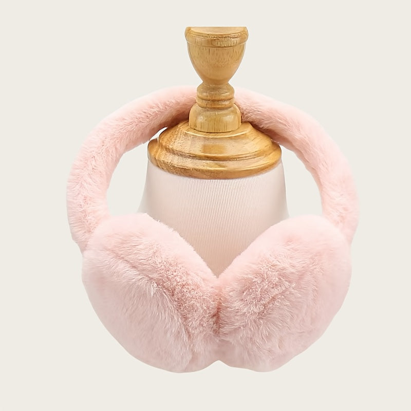 Stylish Plush Ear Warmers for Women, Winter Ear Protectors, Flexible Fit