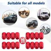 16pcs Aluminum Alloy Hexagon Tire Valve Caps Dustproof Wheel Stem Covers
