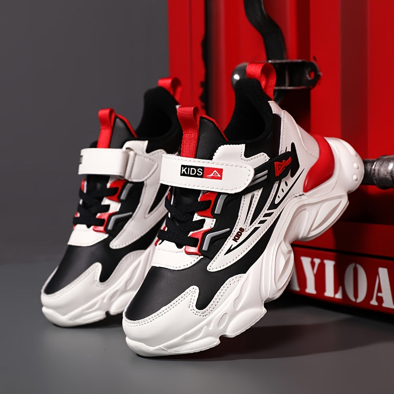 Boys All-Season Microfiber Leather Casual Sports Shoes with EVA Sole