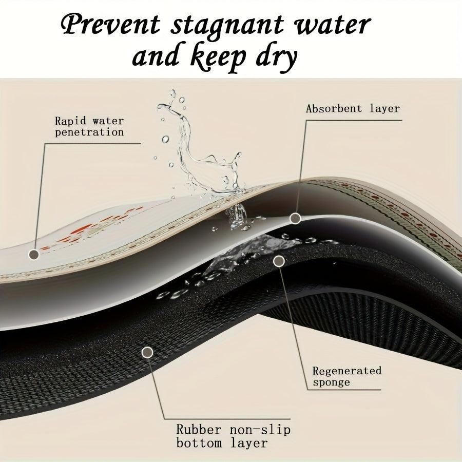 [Best-Seller] 1 шт. Многофункциональный кухонный коврик для сушки - Высокая абсорбция, нескользящий дизайн для столешниц и кофемашин - Идеально подходит для сезонного декора (Хэллоуин/Рождество/Пасха), термостойкость, защита тарелок, маслоотталкивающий.
