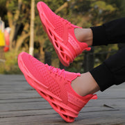 Women's Bright Pink Athletic Sneakers Casual Breathable Comfortable Shoe