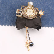 Rhinestone Bow Brooch for Women Stylish Jewelry Accessory for Outfits Purses and Headwear