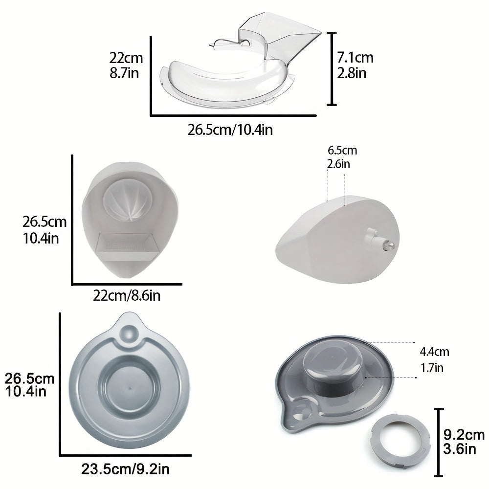 Limon va apelsin pressi bilan 4.5-5 kvartlik rostlangan po'lat idishlar uchun sharbat chiqaruvchi qo'shimcha