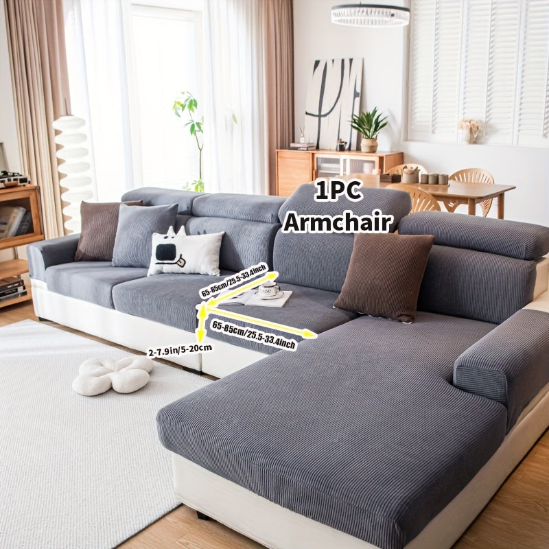 Эластичный чехол на диван, всесезонный, моющийся, прочный, противоскользящий, для кресла до 4-х мест, современный домашний офис