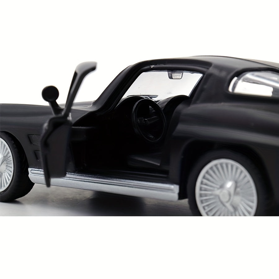 Kids Die-Cast Vintage Sports Car Toy 1:36 Zinc Alloy Openable Doors Red Blue Black