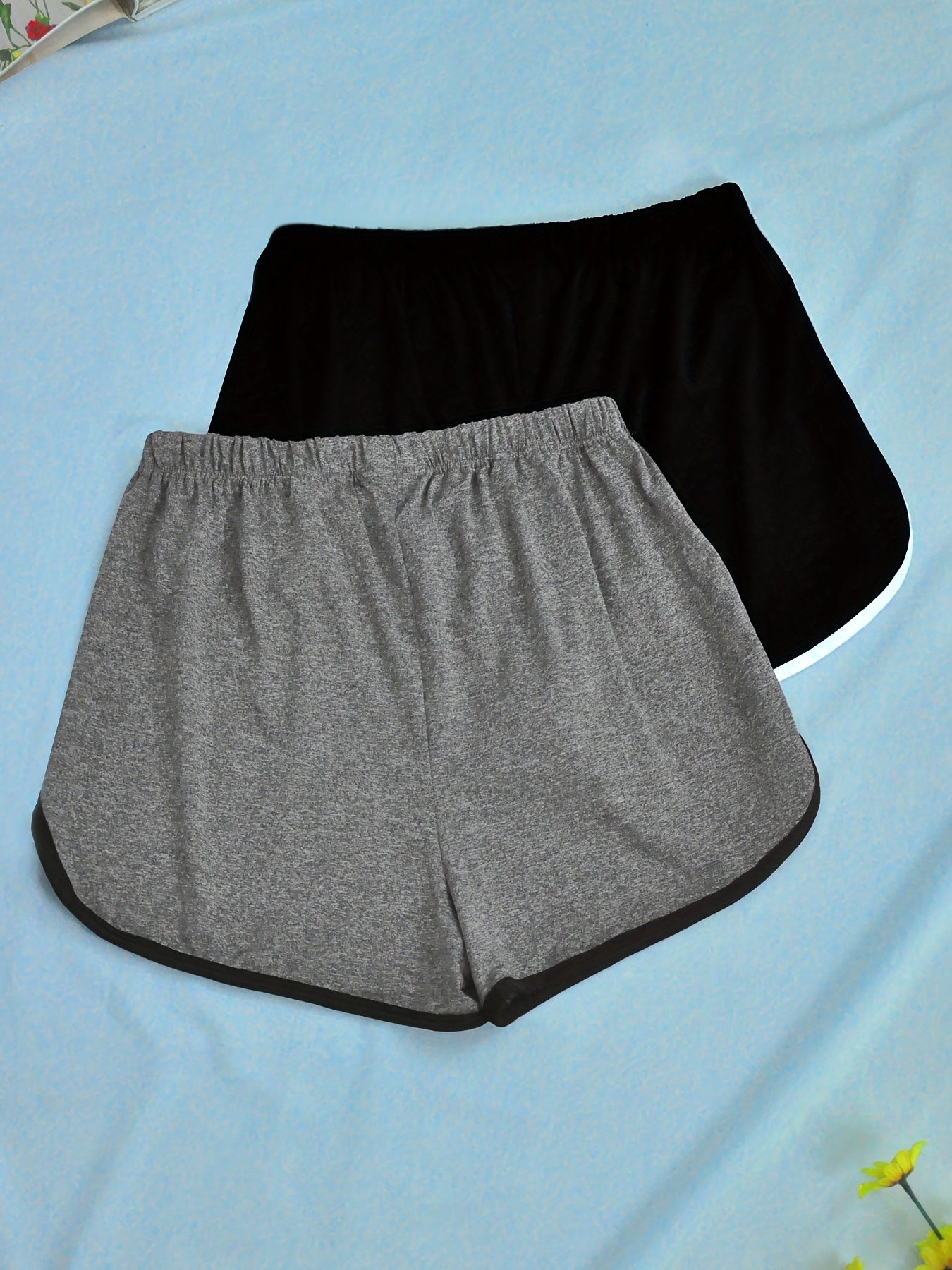 Женские брюки для сна большого размера в контрастных цветах, комплект из 2 шт.