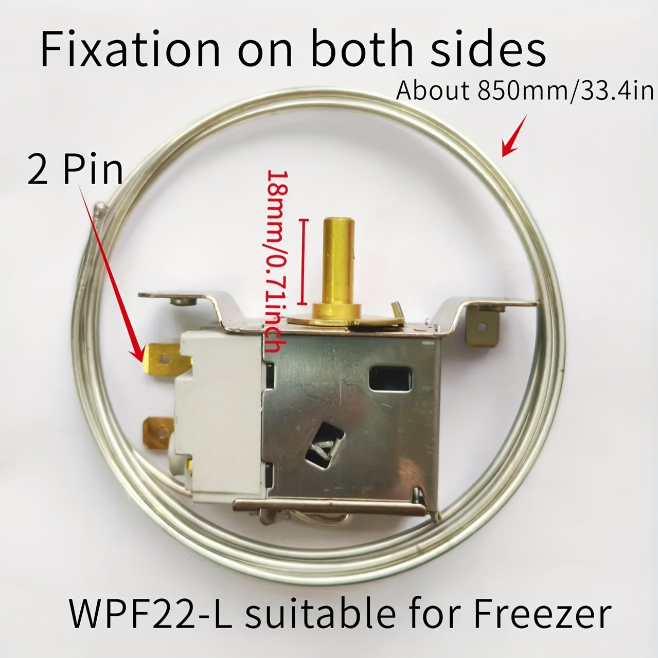 Termostato de refrigerador de metal WDF20-L para enfriamiento eficiente, instalación fácil