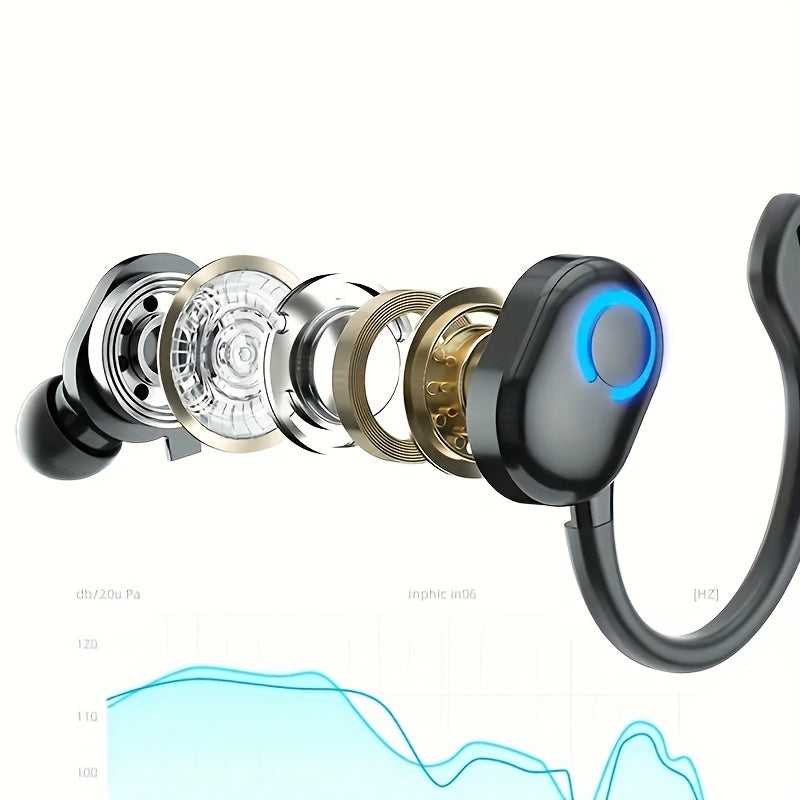 Wireless Earbuds with Volume Control, Semi-Open Back, Long Battery Life, Built-in Microphone for Adults