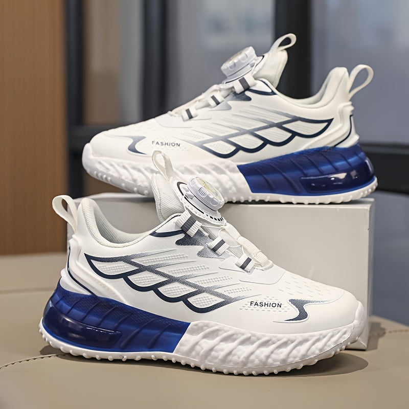 Мужские повседневные низкие кроссовки с вращающейся кнопкой, легкие, амортизирующие, для бега и фитнеса