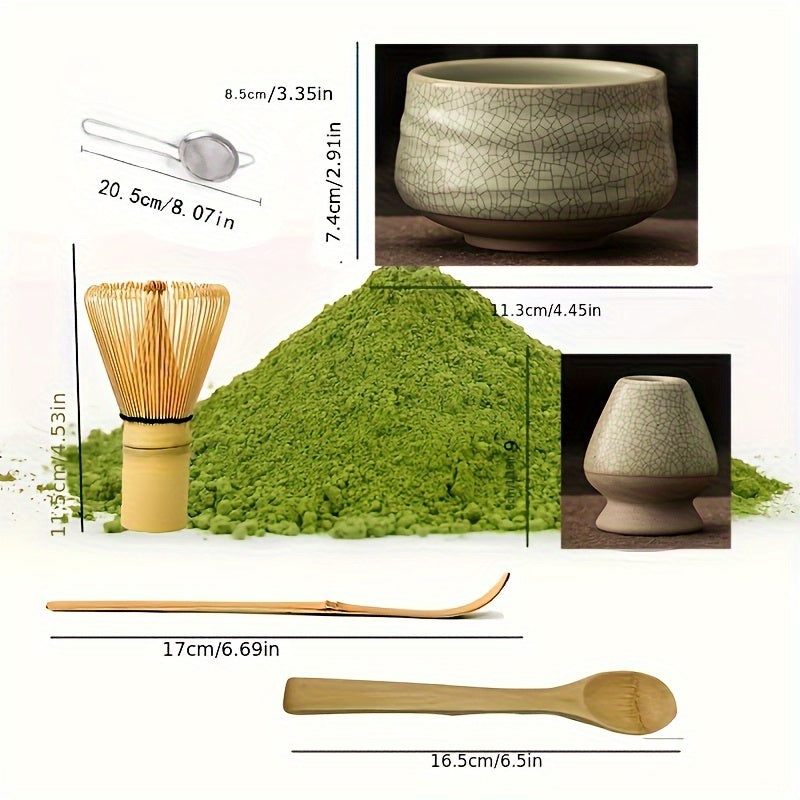 Matcha Gift Box Set with Whisk Scoop Bowl and Holder for Halloween Christmas Thanksgiving