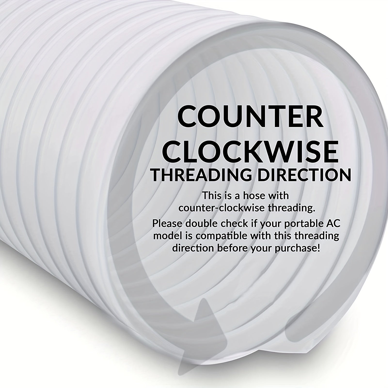 1.5m Extendable AC Vent Hose Universal Fit Portable Air Conditioner Exhaust Durable