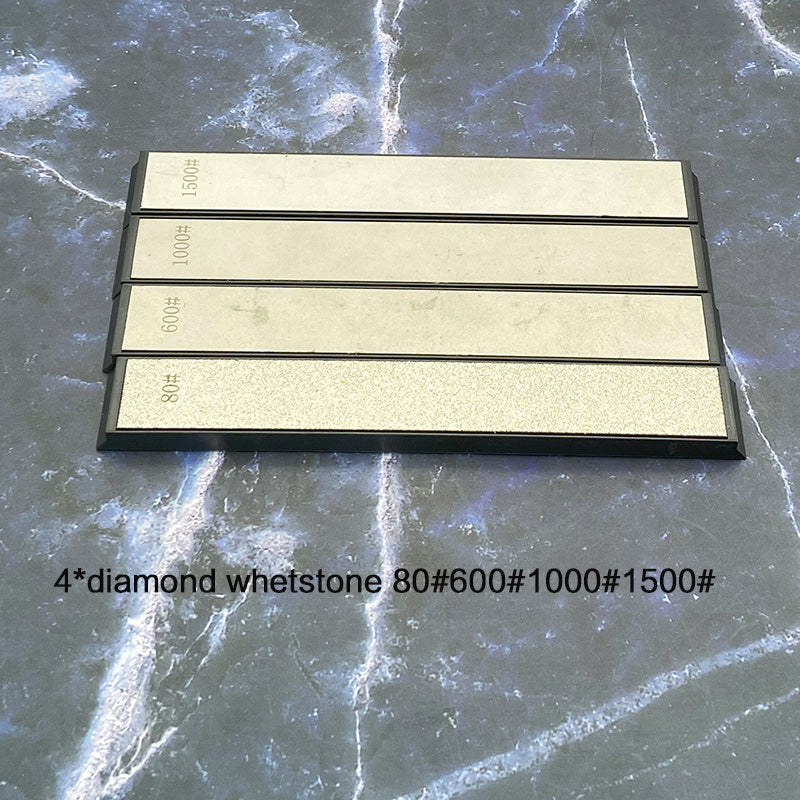 4pcs Diamond Knife Sharpening Stones Fixed Angle Whetstones Honing Stones Kitchen