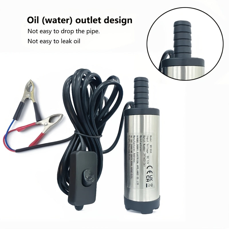  portativ zanglamaydigan po'latdan yasalgan 12V DC moy, suv pompasi, suvga botiriladigan dizel o'tkazgich