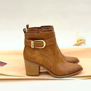 Women's Ankle Boots Synthetic Pointed Toe Chunky Heel All-Season