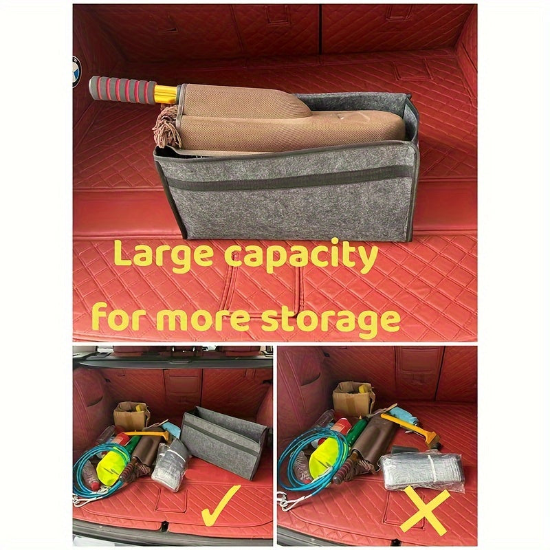 Складной органайзер для багажника из войлока с несколькими отделениями