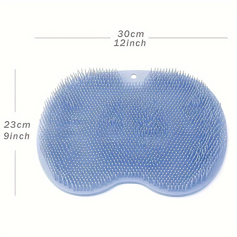 Silicone Shower Mat Bathtub Foot Back Scrubber Wall-Mounted Exfoliating Tool