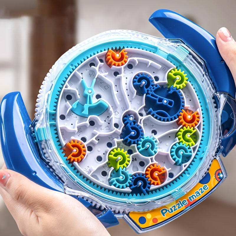 Puzzle Toy for Kids Age 3+ Maze Challenge Gear and Balance Control Game in Orange Blue and Mixed Colors