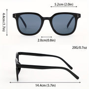 Men's Glasses Geometric Square Retro Round Large Wide Polycarbonate Frames Multi-Colored Lenses