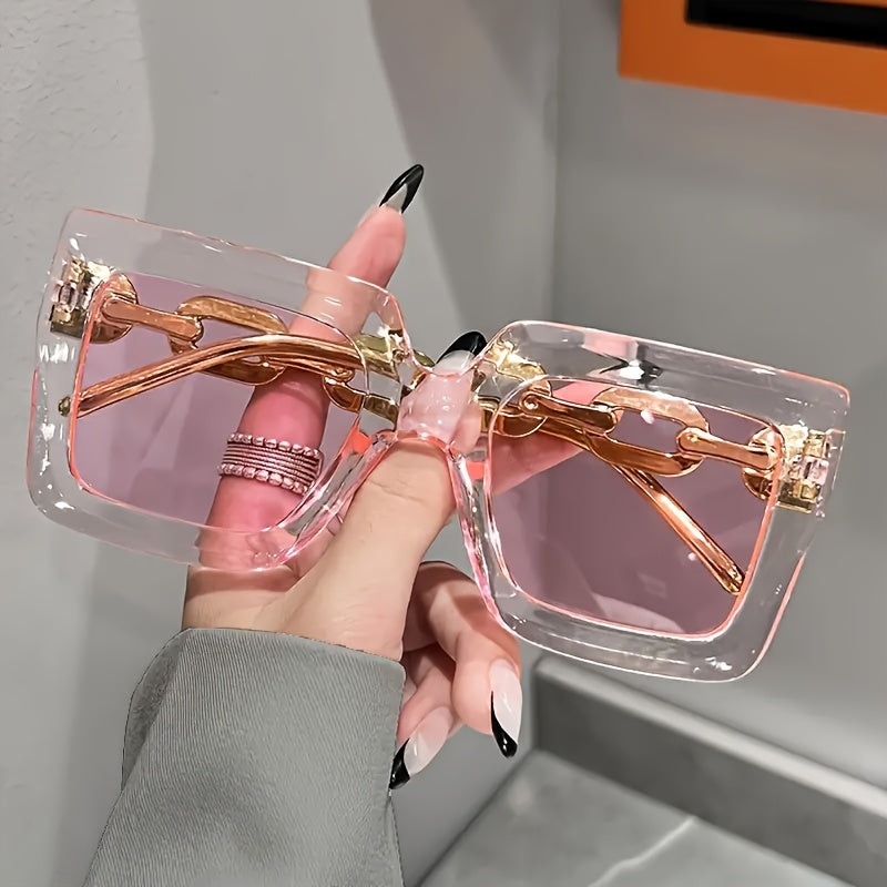 Oversized Fashion Glasses for Women Large Square Frame Decor for Beach Parties Travel