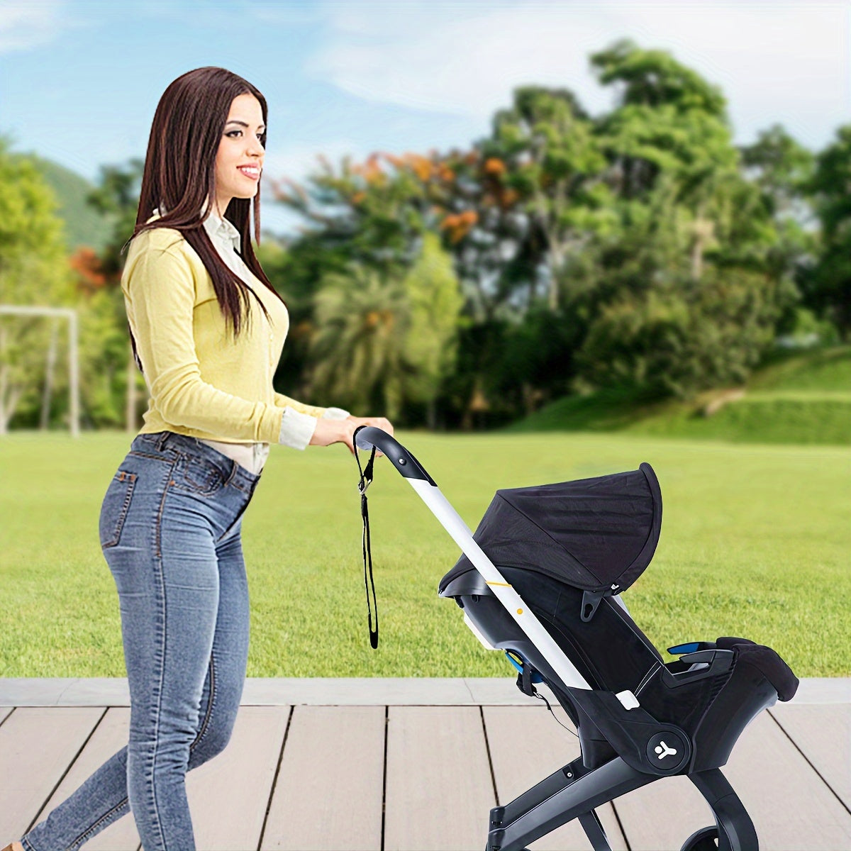 Cochecito compacto para viajes y compras, asiento individual, reclinable, mirando hacia adelante