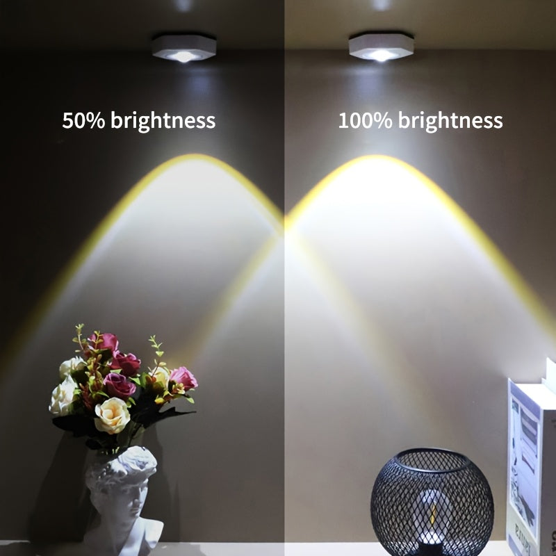 Lámpara de atardecer LED con diseño hexagonal, brillo de dos niveles, alimentada por batería para dormitorio, sala de estar, fotografía