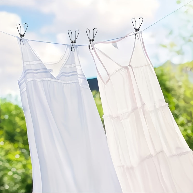 Set of 30 Stainless Steel Clothes Pins Small Pegs for Home Kitchen Outdoors Travel Office