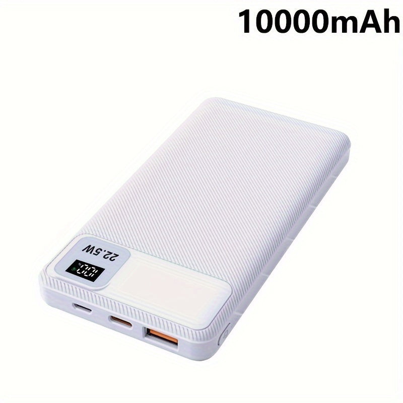Banco de energía portátil de 20000mAh con pantalla LED y carga rápida para iPhone y dispositivos Android