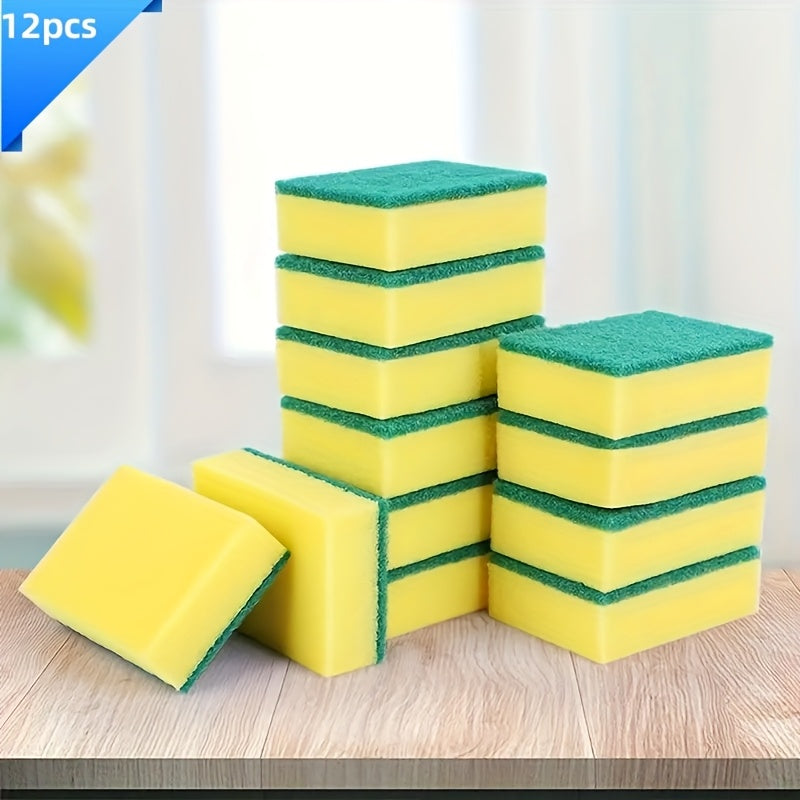 12 dona Melamin Gubkalar, Ikki Tomonlama Scrub Padlar bilan, Oshxona, Yashash xonasi, Avtomobil va Shisha tozalash uchun ideal. Chizishdan himoyalangan, Singdiruvchi va Mustahkam. Turli vazifalar uchun mukammal tozalash materiallari.