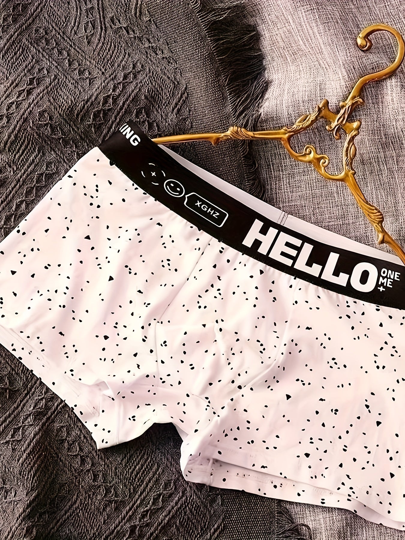 Men's Boxer Briefs with Soft Sweat-Wicking Fabric and Star Print Design